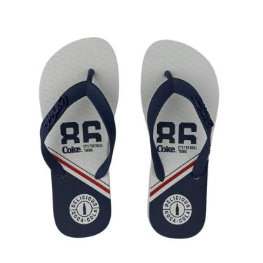 Imagem de Sandália Masculina Coca-Cola Cc4441 Sprint Branco/Marinho-Masculino