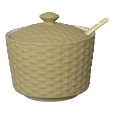 Imagem de Haüskraft -Açucareiro com Colher de Porcelana Rattan 290ml