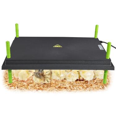 Imagem de Tetuga Chocadeira para pintinhos - Placa de aquecimento de 40,6 x 55,8 cm para pintinhos com altura e ângulo ajustáveis - 50 W mais seguro do que a lâmpada de chocadeira aquece até 50 pintinhos