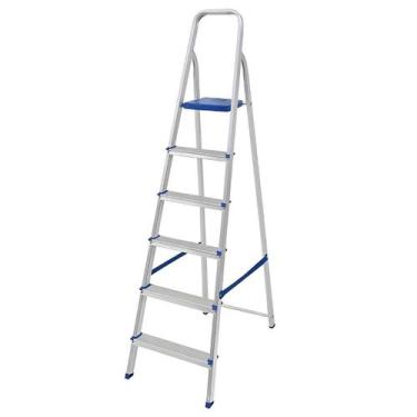Imagem de Escada Aluminio 6 Degraus Real 51 - REAL ESCADAS