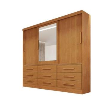 Imagem de Guarda-roupa casal 3 portas espelho 9 gavetas 2Bianchi - Bianchi Móvei