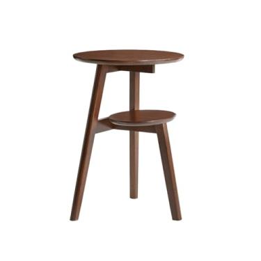 Imagem de Mesa de canto moderna de sofá, aparador simples de madeira para sala de estar para casa, sala de jantar ou sala de estar, pequena mesa de centro simples (marrom)