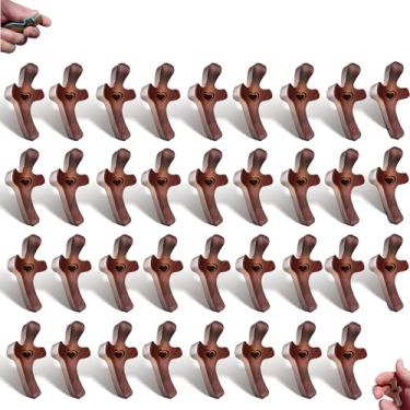Imagem de VINETEN 35 peças de cruz de madeira, cruz de bolso, alívio de estresse e oração – presentes de incentivo cristão, Natal, Páscoa, Halloween para mulheres, crianças e adultos
