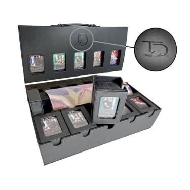 Imagem de TopDeck Duelist Box | Holds 5 Commander Decks & Playmat | MTG, One Piece, Riftbound, Lorcana, Yugioh Cards | 5 IN 1 Removable Card Case Dice Tray, Display Window TCG 5 Magnetic One Touch
