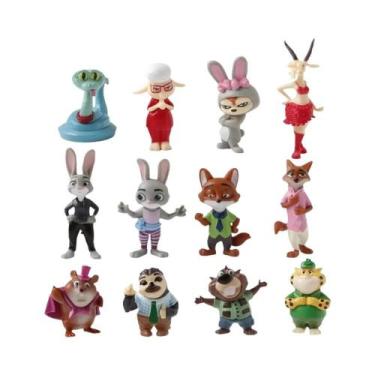 Imagem de Figuras De Ação De Desenho Animado Zootopia 12 Peças Nick Fox Judy Zoo