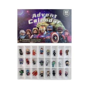 Imagem de Figuras Marvel Avengers Spider Iron Man Hulk 24 Peças Caixa De Calendá