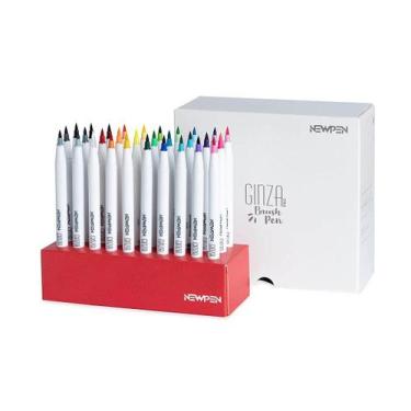 Imagem de Kit 30 Caneta Brush Ginza PRO Brush Pen Ponta Fina Newpen