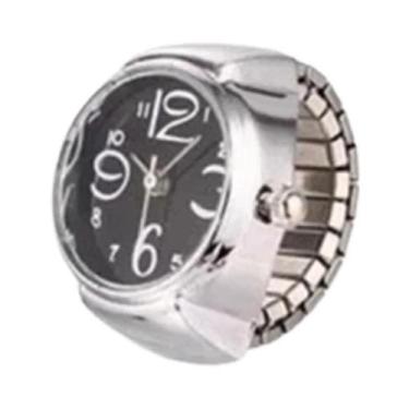 Imagem de Relógio De Pulso Criativo Unissex Em Forma De Anel De Quartzo Elástico