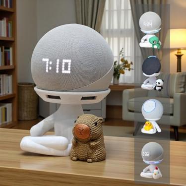Imagem de Suporte Alexa Echo Dot 3, 4 e 5, Echo Pop e Echo Max Robert Capivara Multiuso e outros animais. Coleção, Decoração Presente. Stand de Mesa