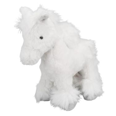 Imagem de Fockety Brinquedo de Pelúcia de Cavalo, Animal de Pelúcia Macio Com Expressões Vívidas e Design Requintado, Chaveiro Bonito e Compacto para Presente de Ornamento de Decoração de Casa (Branca)
