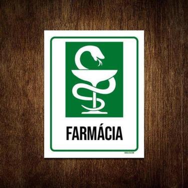 Imagem de Kit 3 Placas Sinalização Hospitalar Farmácia
