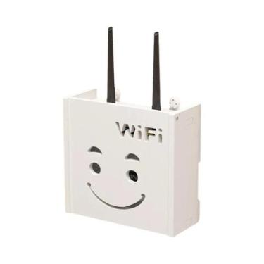 Imagem de Caixa De Armazenamento Para Roteador Wifi Montada Na Parede Da Sala De