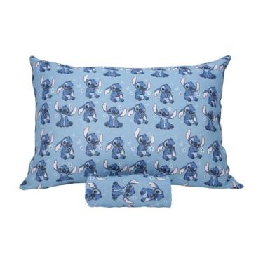 Imagem de Disney Stitch Portallar Jogo de Cama Stitch Blue Tamanho Solteiro