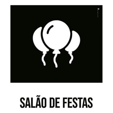Imagem de Kit 3 Placas Desenho Salão De Festas