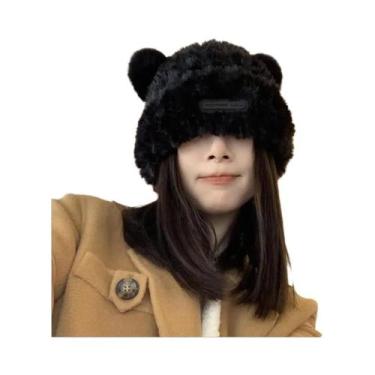 Imagem de Gorro De Lã Tricotado Com Orelhas De Gato, Bonito E Popular Para O Inv