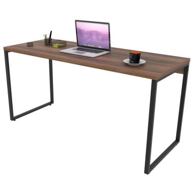 Imagem de Mesa Para Escritório Home Office Estilo Industrial Form C01 150 cm Nogal - Lyam Decor