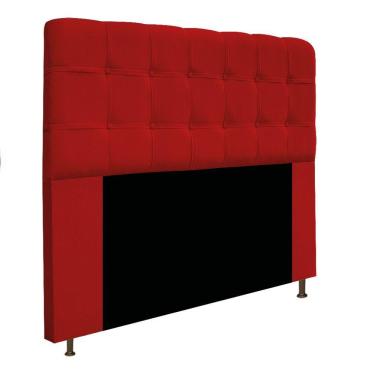 Imagem de Cabeceira195 Cm King Size Com Botonê Suede Vermelho