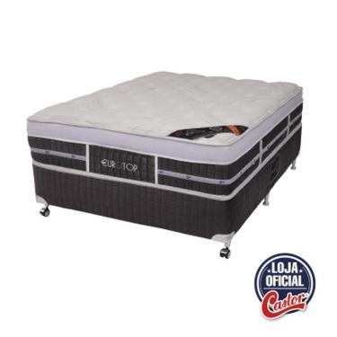 Imagem de Cama Box + Colchão Castor Casal Eurotop Summer & Winter One Face Pocket 138x188x61cm