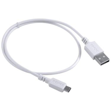 Imagem de Cabo Para Celular Smartphone Usb A 2.0 Para Usb Tipo C 50 Cm Branco - Puacb-05
