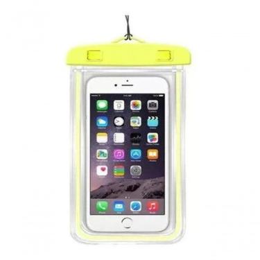 Imagem de Capa Bolsa Celular A Prova Dágua Proteção Chuva Amarelo