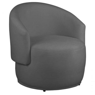 Imagem de Poltrona Decorativa Heitor Sala Escritório E Recepção Suede Grafite Eli Móveis E Decoração