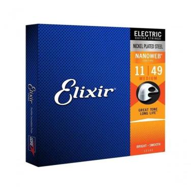 Imagem de Encordoamento Para Guitarra .011 Medium Nanoweb 12102 Elixir