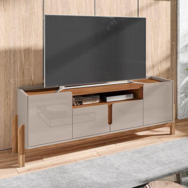 Imagem de Rack Para Tv De 60 Polegadas Lizz Com 4 Portas 1,70 Off-white/cedro