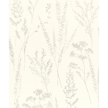 Imagem de Papel de Parede Time Floral Prata UI3201