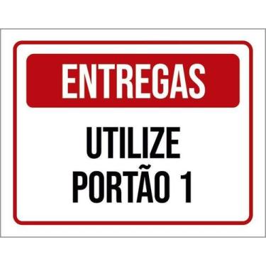 Imagem de Kit 10 Placa Acm Entregas Utilize Portão 1 18X23 - Sinalizo