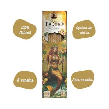 Imagem de Incenso Natural Vila Zen Figo Dourado Conexão