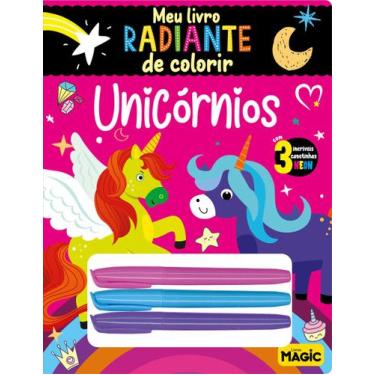 Imagem de Livro - Unicórnios - Meu Livro Radiante de Colorir