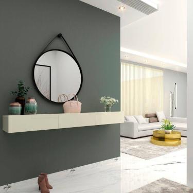 Imagem de Aparador Nicho Sala Suspenso 3 Gavetas 202 Nobre Off White - Gelius