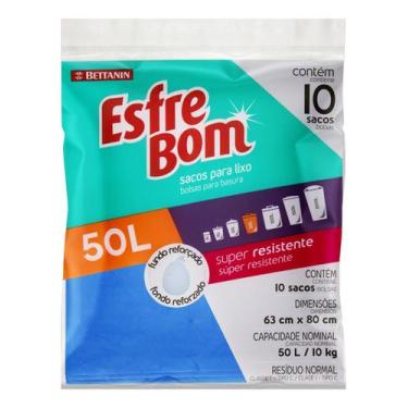 Imagem de Saco Para Lixo Tipo C 50l Esfrebom 10 Unidades
