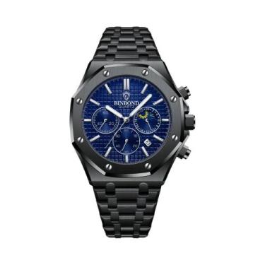 Imagem de Relógio De Quartzo Masculino De Luxo Em Aço Inoxidável 30M À Prova d'Á