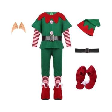 Imagem de Conjunto De Fantasia De Elfo São Nicolau Para Meninos: Uniforme De Elf
