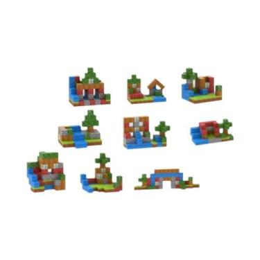 Imagem de Conjunto De Blocos Magnéticos Para Meninos E Meninas 32-64 Peças Idade