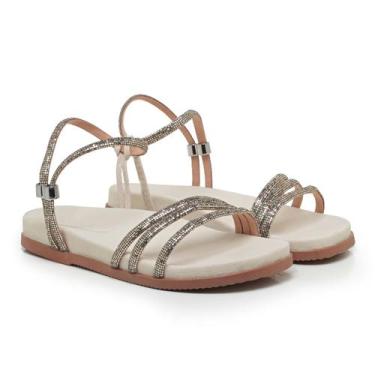 Imagem de Sandália Feminina Papete  Com Strass Blogueira Super Confortável - AME