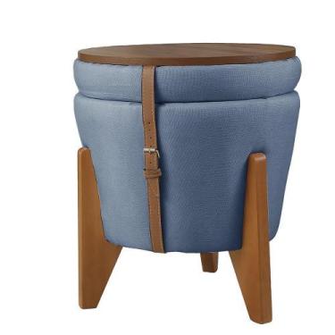 Imagem de Puff Decoração De Ambientes Quarto Estilo Rústico Baú E Mesa - Natalin