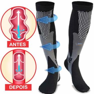 Imagem de Meias Esportiva de Alta Compressão Para Atividades Físicas Corrida e C