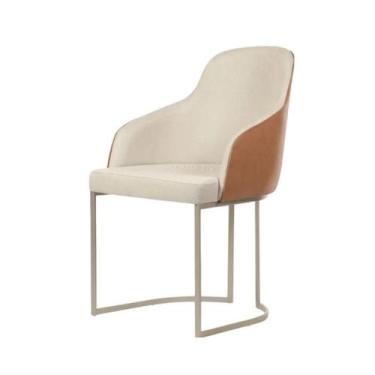 Imagem de Cadeira Albany Champanhe Mesa de Jantar Almofadada - Província, Champa