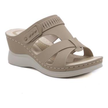 Imagem de Sapatos, cunhas, primavera, verão, confortáveis, casuais, femininos - 