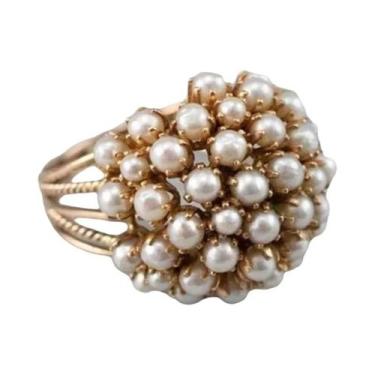 Imagem de Anéis De Pérolas Com Cor Dourada Para Mulheres, Joias Personalizadas D