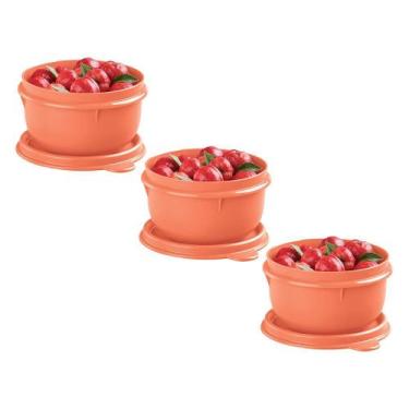 Imagem de Kit 3 Potes Tupperware Tigelinha Pêssego 250ml
