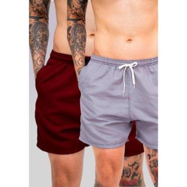 Imagem de Kit 2 Short Masculino Tactel Tectel Praia Leve Secagem Rápida Bermuda Academia Treino Verão-Unissex