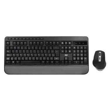 Imagem de Kit Teclado E Mouse Multil Cs1200 Wireless, Multimídia, Bluetooth + USB, 3200dpi Ajustável, Preto - Tc301