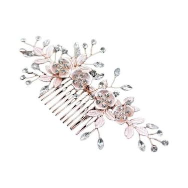 Imagem de Pentes De Cabelo De Noiva Com Pérolas De Cristal, Grampos E Joias Tran