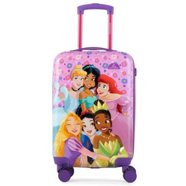 Imagem de Mala de Bordo 10 Kg ABS 4 Rodas Princesas Disney Rosa, Rosa, PP