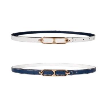 Imagem de Cinto Feminino Slim Dupla Face Versátil Para Vestidos E Jeans, Estilo 