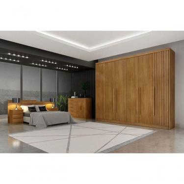 Imagem de Guarda Roupa Casal 6 Portas 8 Gavetas - Orfeus Ripado-cumaru - Móveis Horizonte