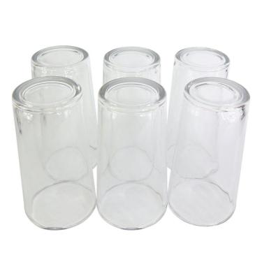 Imagem de Jogo De Copos De Vidro 240ml Copo Para Agua Conjunto Chiques Kit 6 Unidades